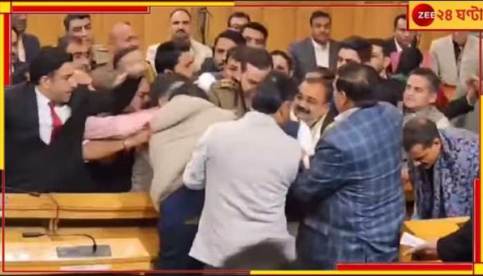 Jammu &amp; Kashmir Assembly: নবগঠিত জম্মু ও কাশ্মীর বিধানসভায় তুলকালাম! অনুচ্ছেদ ৩৭০ নিয়ে হাতাহাতি...