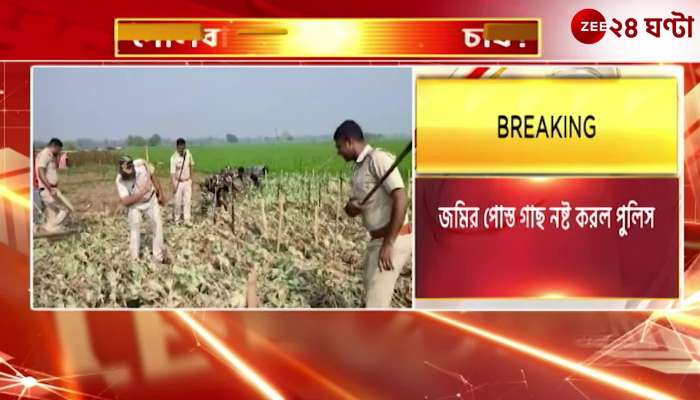 Police operation against illegal poppy cultivation