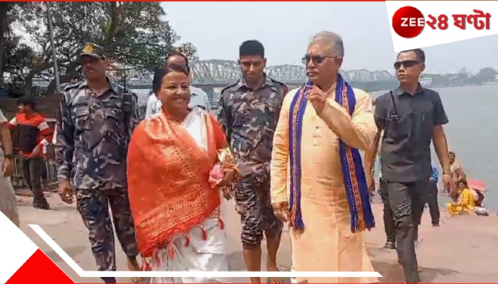 Dilip Ghosh: স্ত্রী রিঙ্কুকে নিয়ে দক্ষিণেশ্বরে দিলীপ ঘোষ, প্রার্থনায় নবদম্পতি চাইলেন...